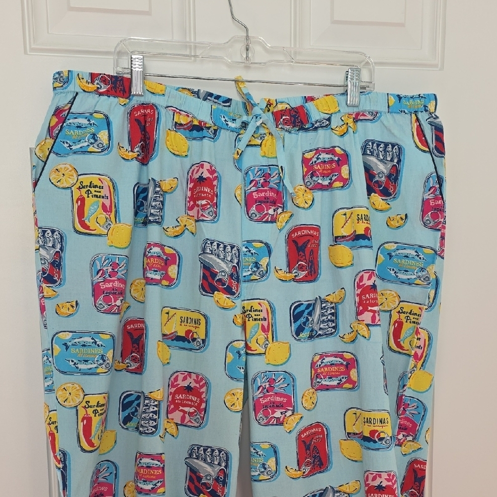 Printfresh Cotton Pajamas Sardine/Lemon Graphic Design. Size 2X NWT - Picture 9 of 16